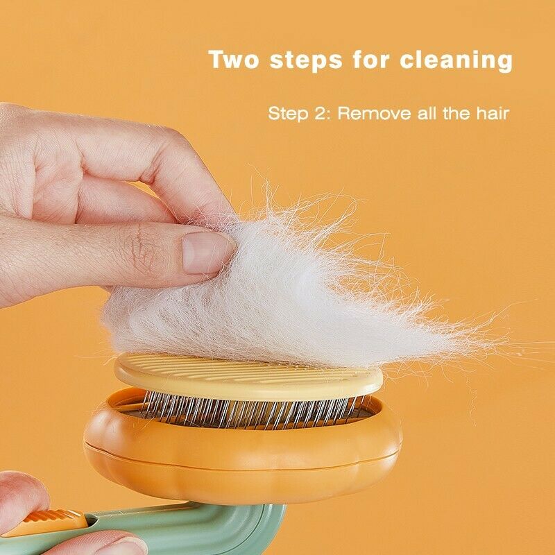 Pet Pumpkin Brush Self Cleaning Slicker Grooming Brush for Dogs