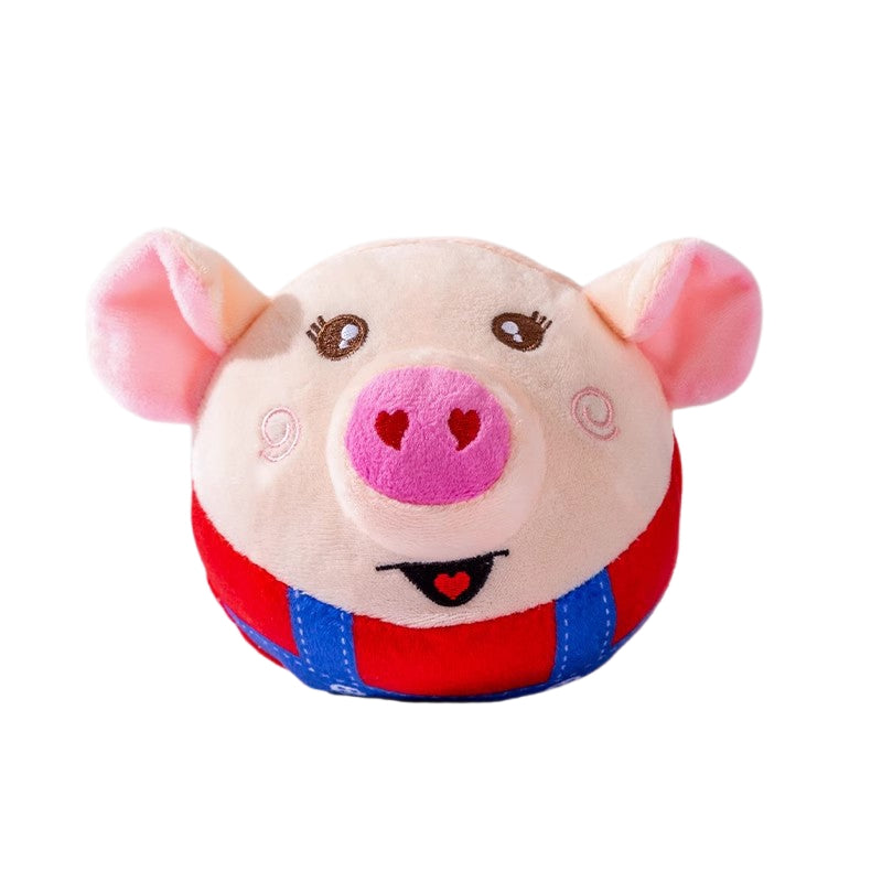Dog Plush Piglet Toy Electric Jumping Singing USB Rechargeable