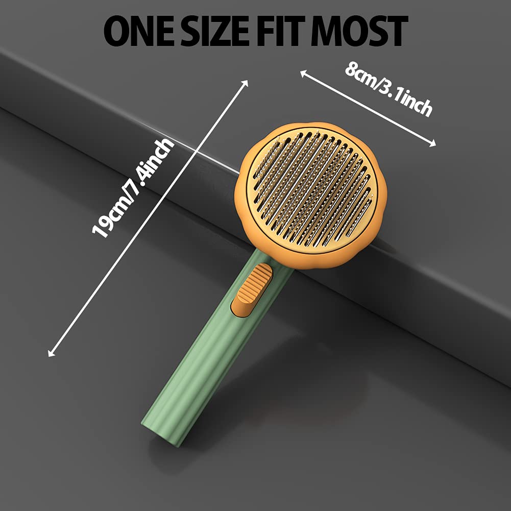Pet Pumpkin Brush Self Cleaning Slicker Grooming Brush for Dogs