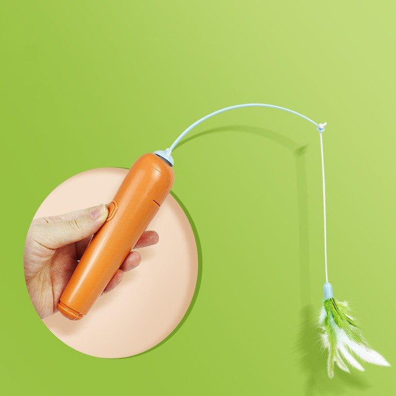2 In 1 Pet Cat Toy With Feather For Self-Play Cat Turntable Pets Supplies Cat Toy Toys Cats Items Products