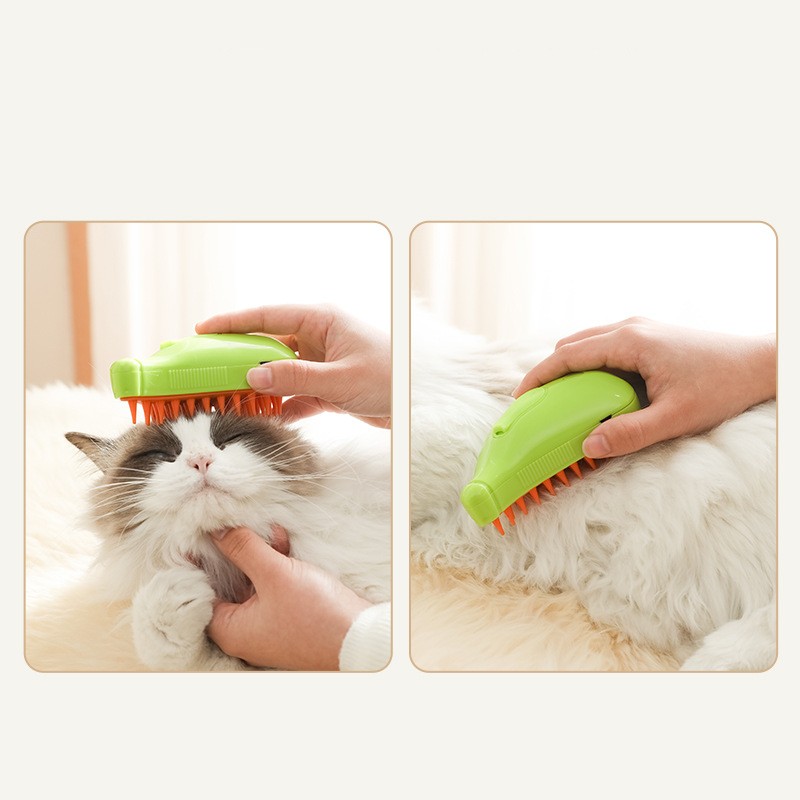 3 in 1 Pet Steam Brush Grooming Comb Hair Removal Tool