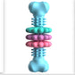 Dog Chew Toy Bone Type Indestructible TPR Teeth Cleaning