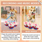 Dog Plush Piglet Toy Electric Jumping Singing USB Rechargeable