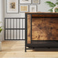 Dog Crate Furniture  Wooden Dog Crate Table Rustic Brown