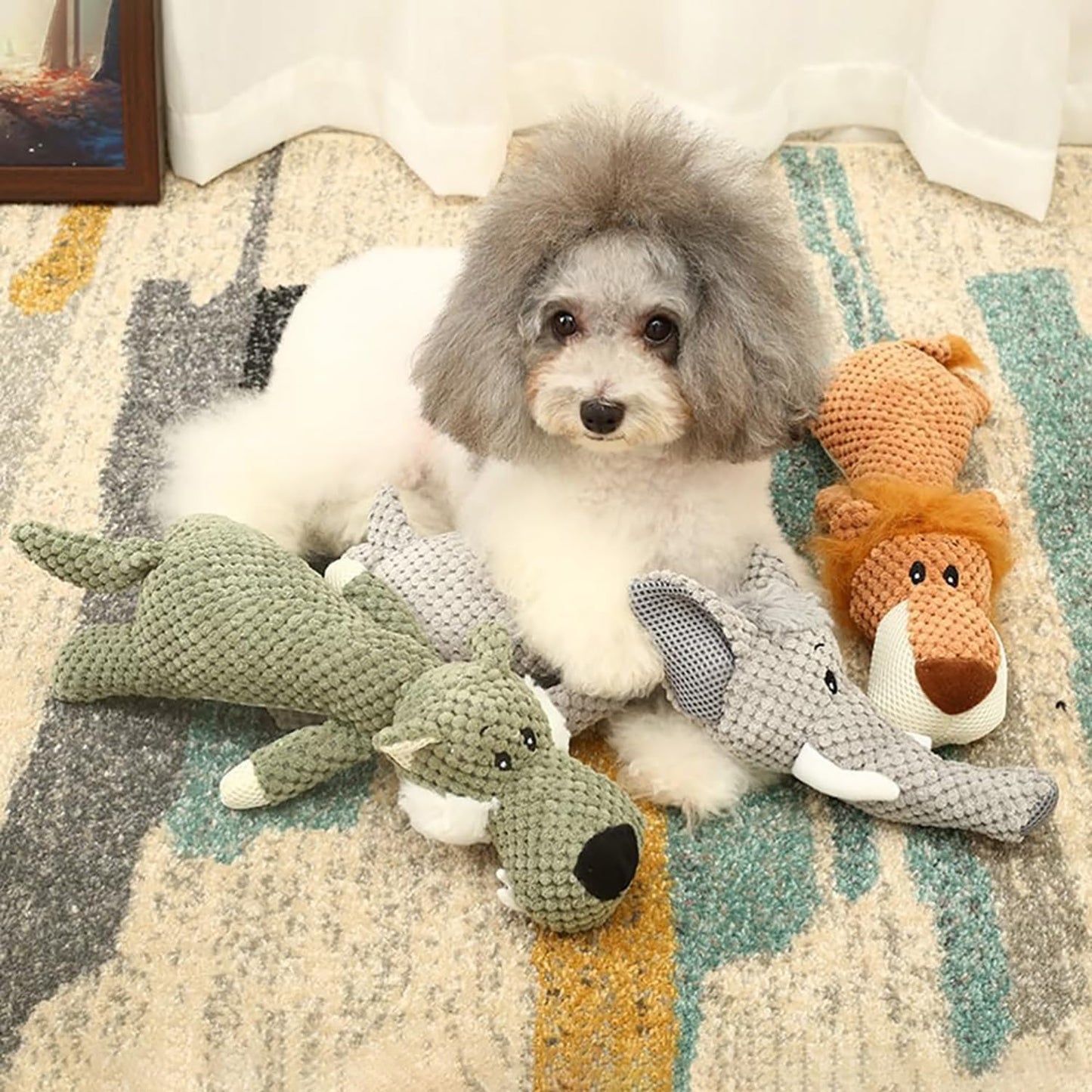 Invincible Pet Chew Animal Toy for Heavy Chewers Dogs