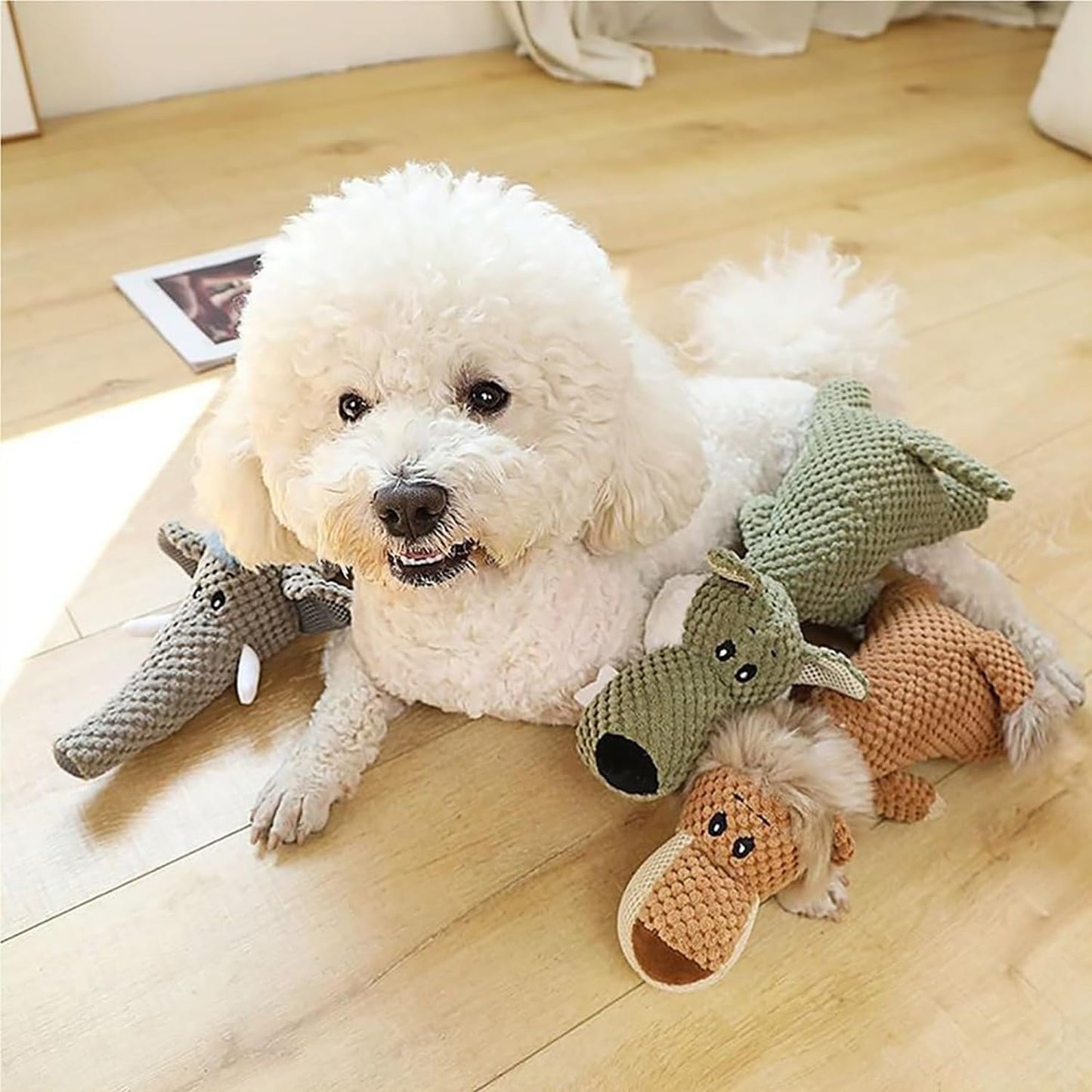 Invincible Pet Chew Animal Toy for Heavy Chewers Dogs