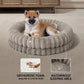 Luxury Donut Dog Bed Orthopedic Calming Round Washable Bed