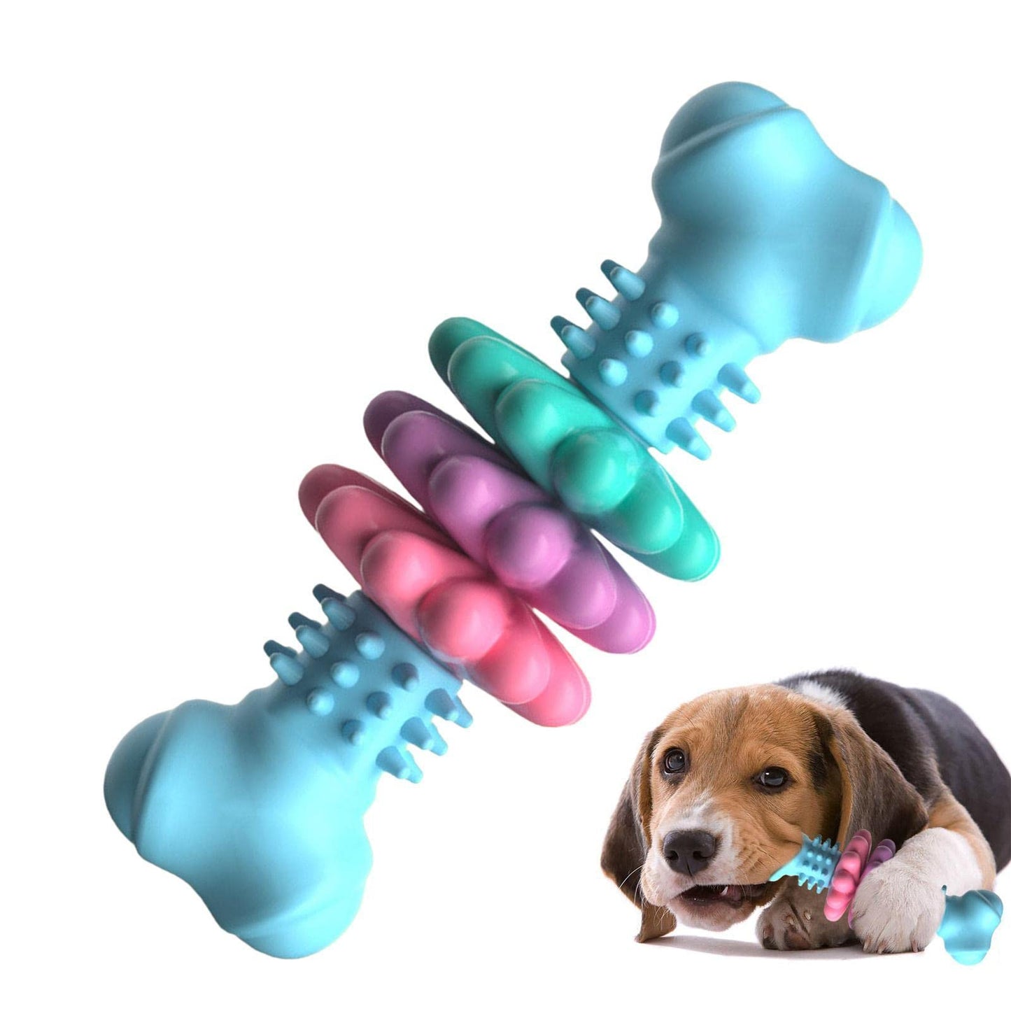 Dog Chew Toy Bone Type Indestructible TPR Teeth Cleaning