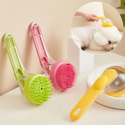 Pet Grooming Bath Brush Long Handle Cleaning Comb for Dogs