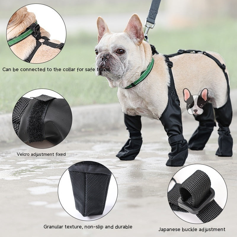 Waterproof Adjustable Dog Boots Breathable Outdoor Walking Paw Protector Shoes