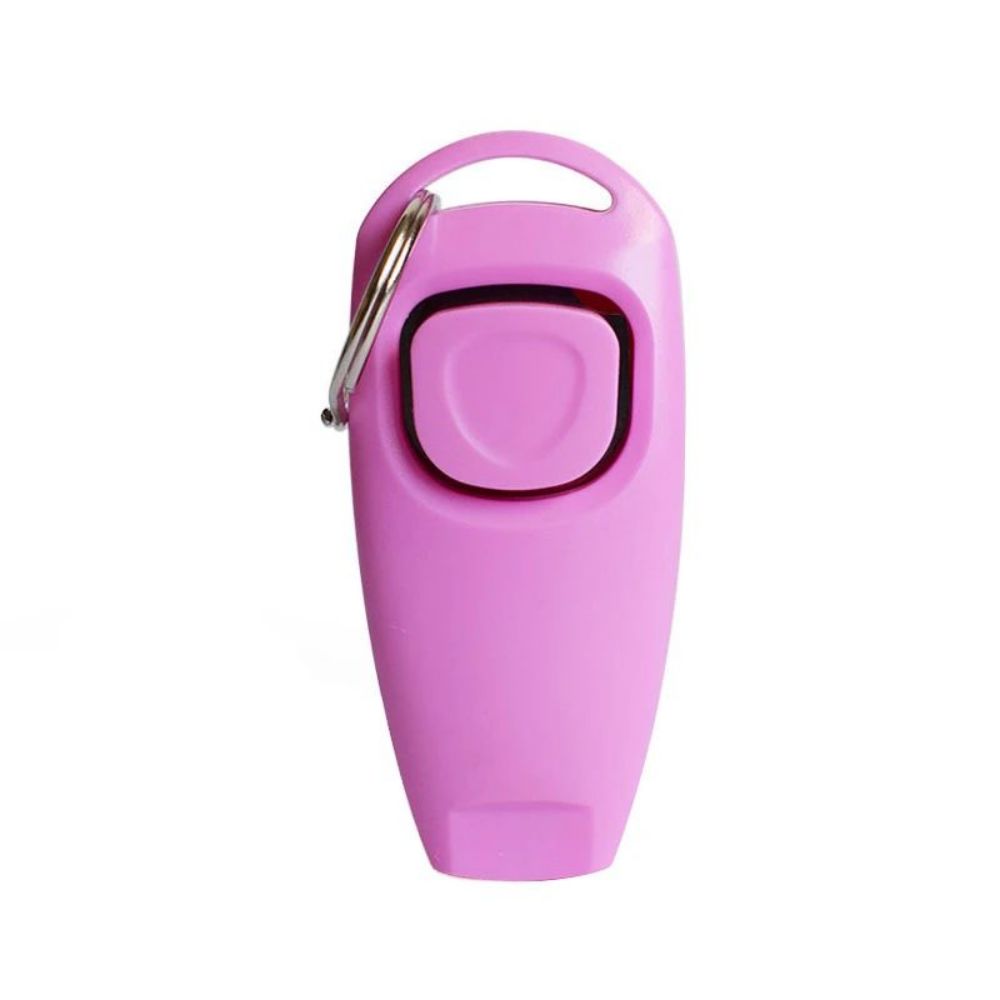 Combo Dog Clicker Whistle Training Pet Clicker with Key Ring