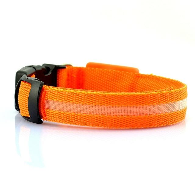 USB Rechargeable LED Pet Dog Collar Night Safety Light