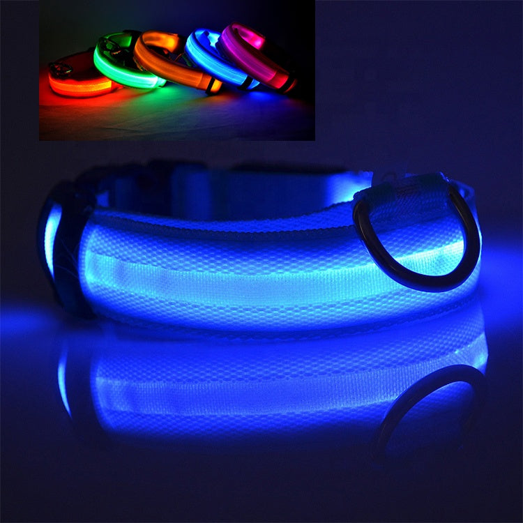 USB Rechargeable LED Pet Dog Collar Night Safety Light