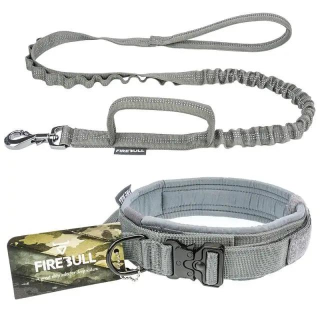 Adjustable Military Nylon Dog Collar Leash Set Durable Training