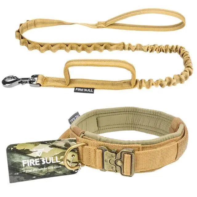 Adjustable Military Nylon Dog Collar Leash Set Durable Training