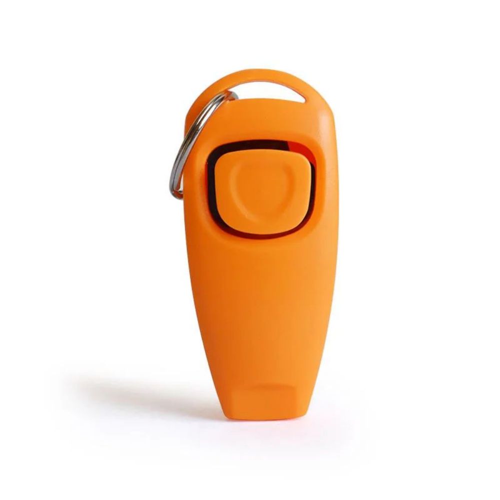 Combo Dog Clicker Whistle Training Pet Clicker with Key Ring