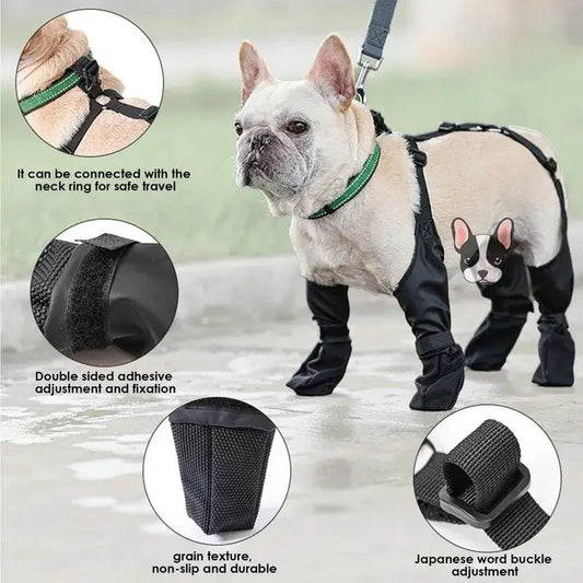 Waterproof Adjustable Dog Boots Breathable Outdoor Walking Paw Protector Shoes