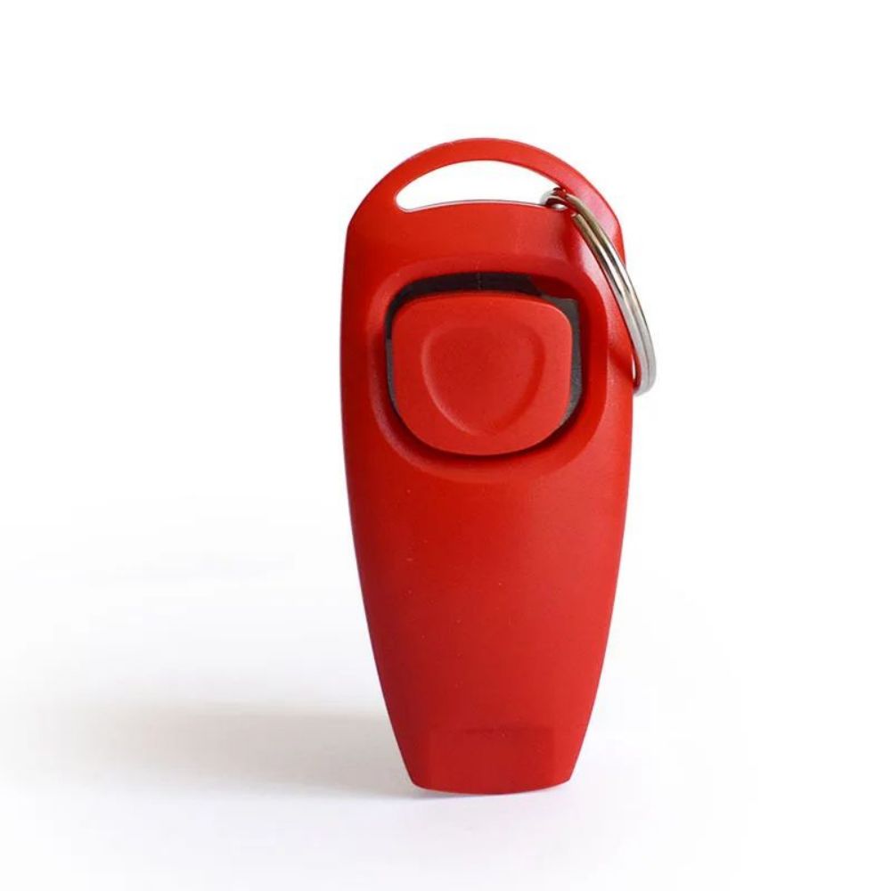 Combo Dog Clicker Whistle Training Pet Clicker with Key Ring