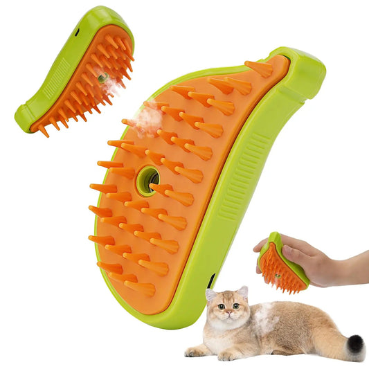 3 in 1 Pet Steam Brush Grooming Comb Hair Removal Tool
