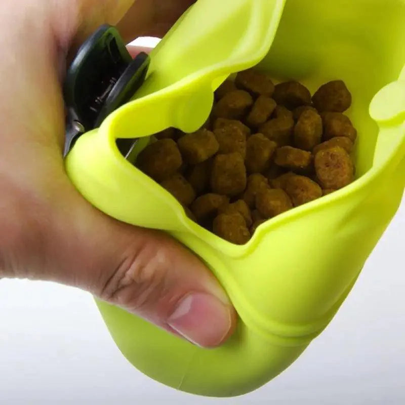 Portable Dog Training Treat Pouch with Clip Outdoor Waist Bag