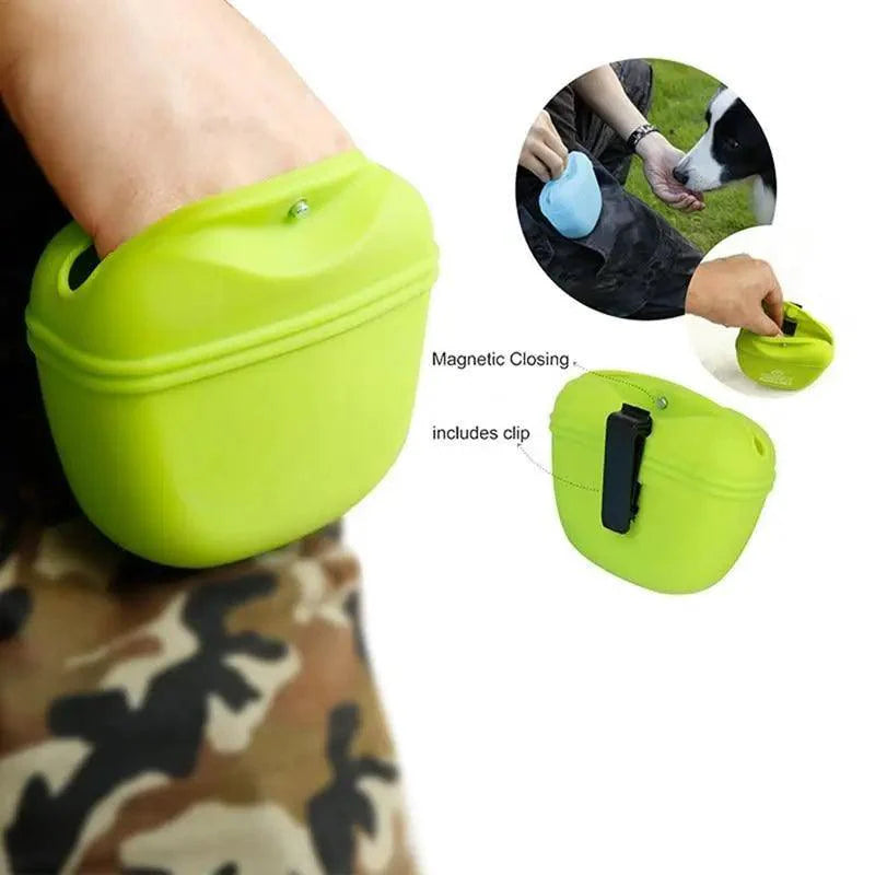Portable Dog Training Treat Pouch with Clip Outdoor Waist Bag