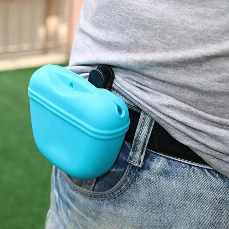 Portable Dog Training Treat Pouch with Clip Outdoor Waist Bag